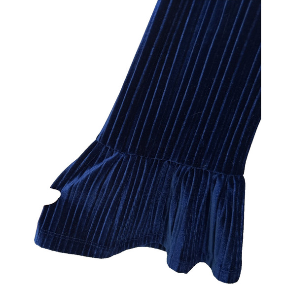 Bob Mackie Wearable Art Blue Ribbed Velvet Robe Size 2X Loungewear Nightgown - Picture 5 of 9